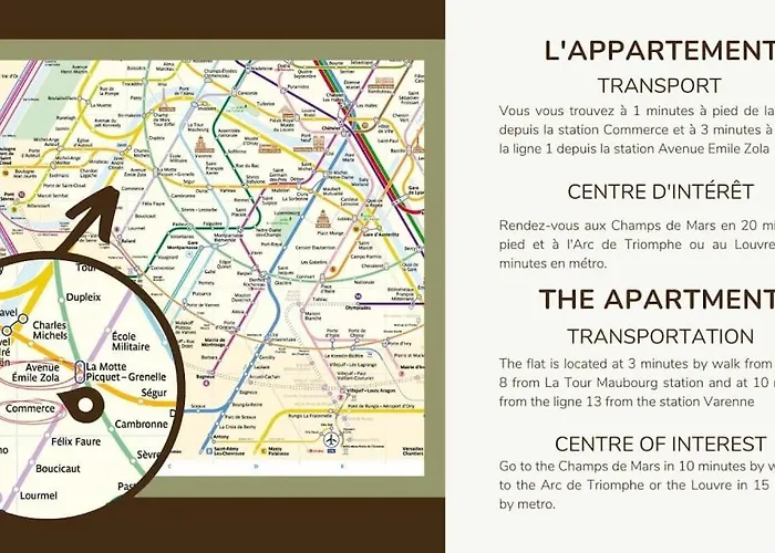 Apartment 0#appart 4pers#1 Bedroom#paris 15#commerce#ac