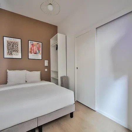 Апартаменты 0#appart 4pers#1 Bedroom#paris 15#commerce#ac