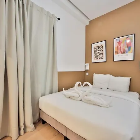 Апартаменты 0#appart 4pers#1 Bedroom#paris 15#commerce#ac Париж
